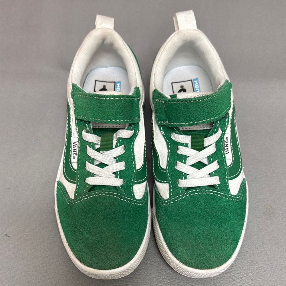 Vans Green and White Skate Sneakers
